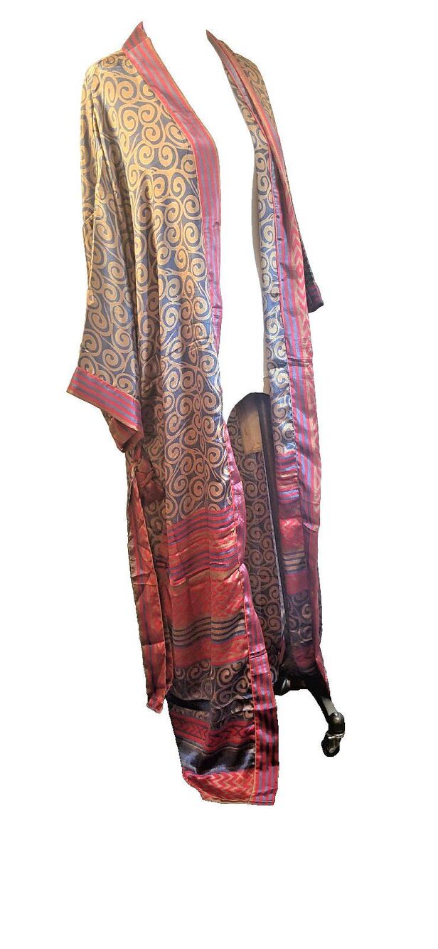 Gorgeous Silk Robe Made From Recycled Saris Kimono Style One Size